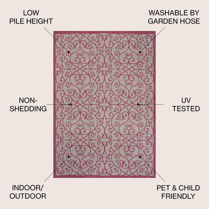 JONATHAN Y Ourika Textured Weave Indoor/Outdoor Area Rug