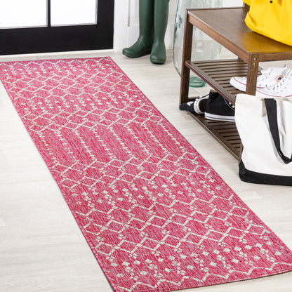 JONATHAN Y Trebol Moroccan Geometric Textured Weave Indoor/Outdoor Area Rug