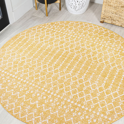 JONATHAN Y Trebol Moroccan Geometric Textured Weave Indoor/Outdoor Area Rug