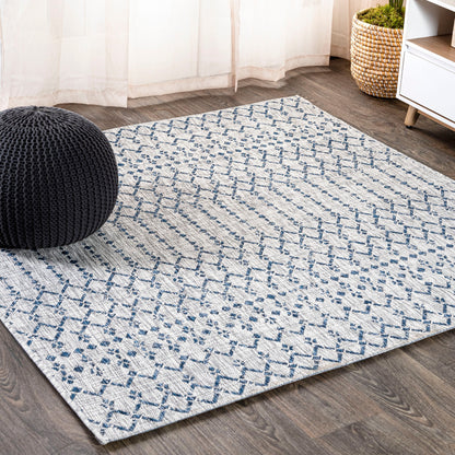 JONATHAN Y Trebol Moroccan Geometric Textured Weave Indoor/Outdoor Area Rug