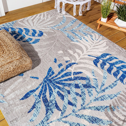 JONATHAN Y Aydin Palm Leaves Indoor/Outdoor Area Rug