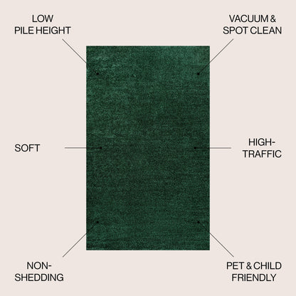 JONATHAN Y Tumbling Solid Low-Pile Area Rug