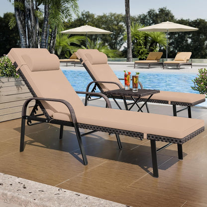 Kullavik 3-PiecesOutdoor Chaise Lounge Set