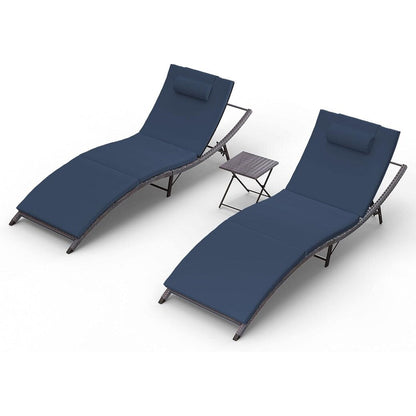Kullavik 3-PiecesOutdoor Chaise Lounge Set