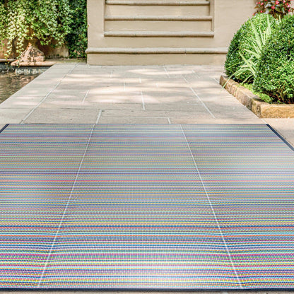 Lalune Beach Stripe Indoor Outdoor Area Rug