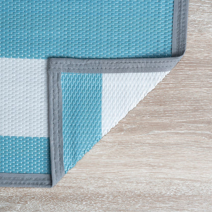 Lalune Beach Stripe Indoor Outdoor Area Rug