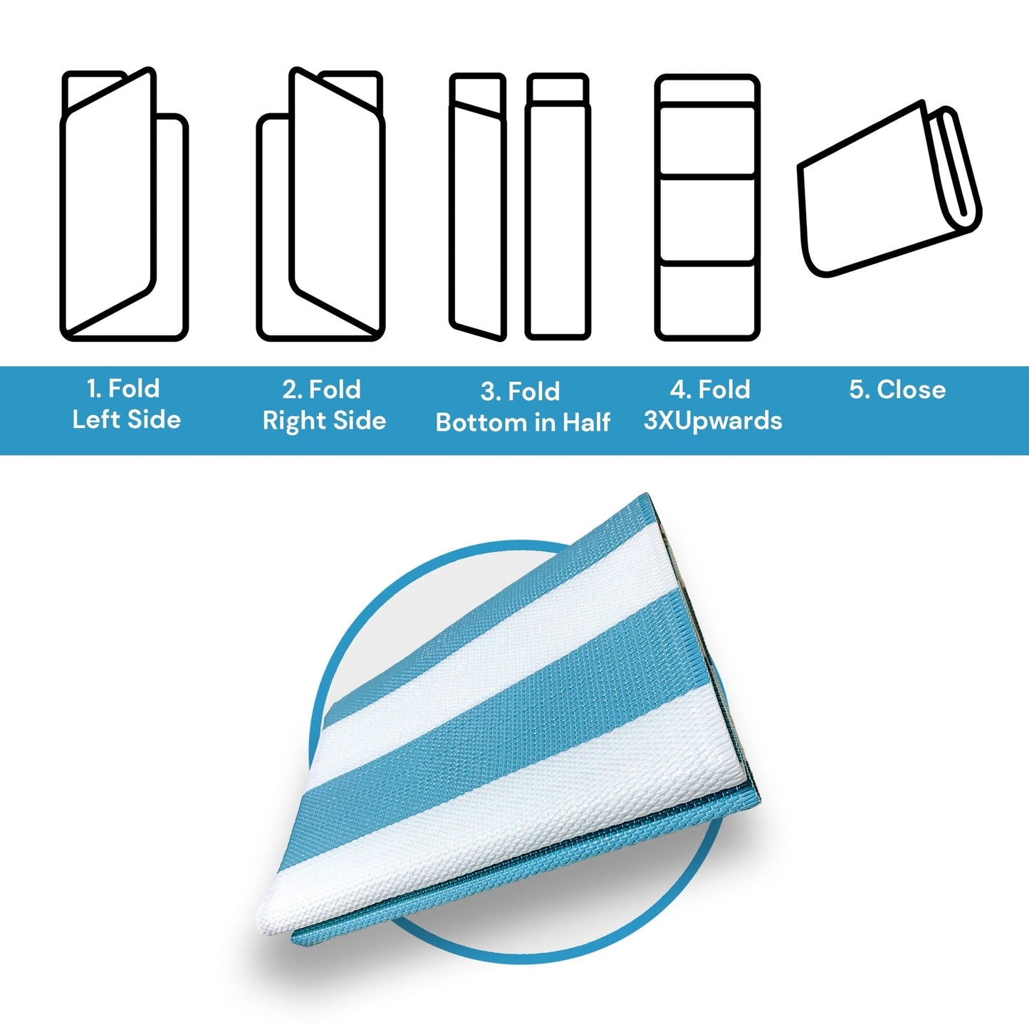 Lalune Beach Stripe Indoor Outdoor Area Rug