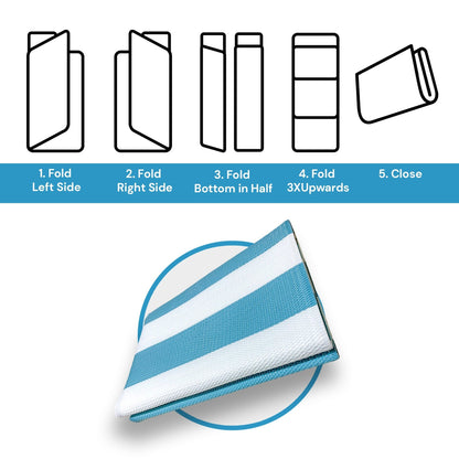 Lalune Beach Stripe Indoor Outdoor Area Rug