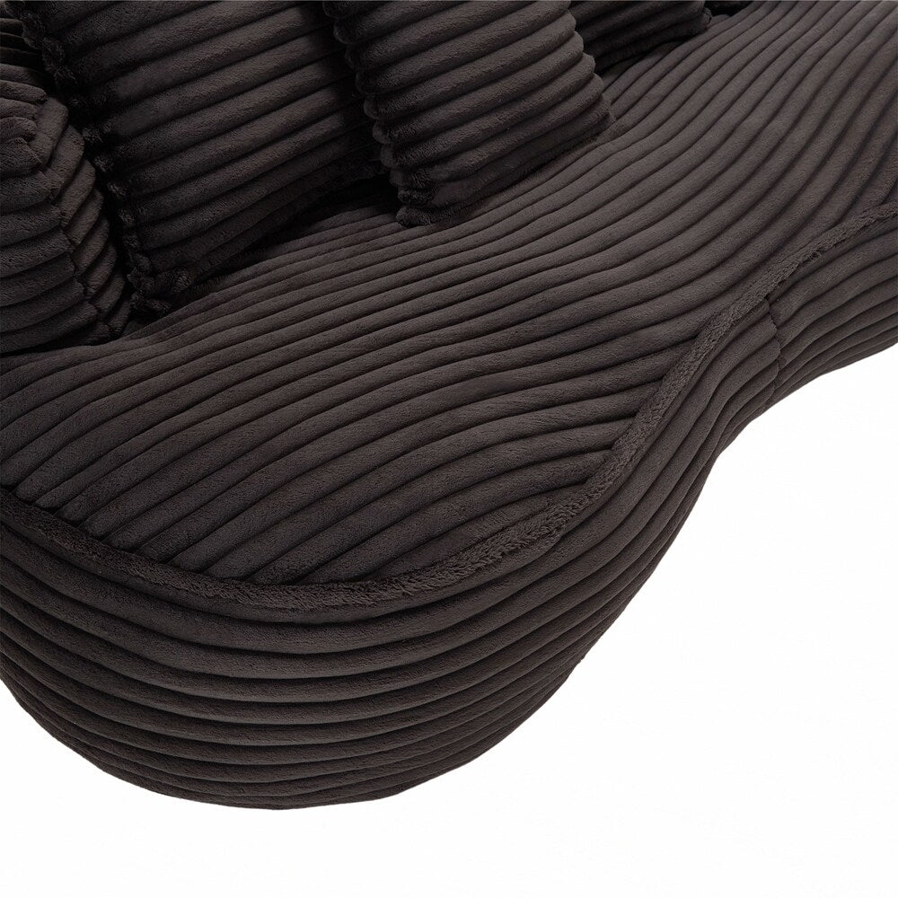 Canapé confortable et durable, fauteuil poire à dossier haut pour adultes et enfants - 2 places