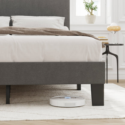 Lifezone Adjustable Queen Size Upholstered Platform Bed Frame