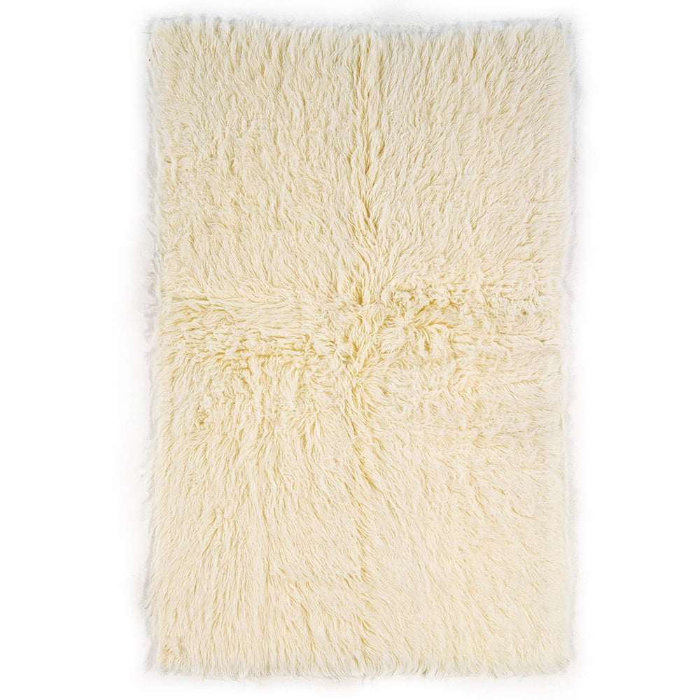Linon Flokati Wool Thick Area Rug