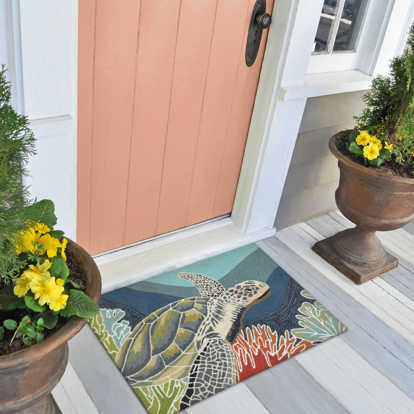 Liora Manne Ravella Akumal Indoor/Outdoor Rug Ocean