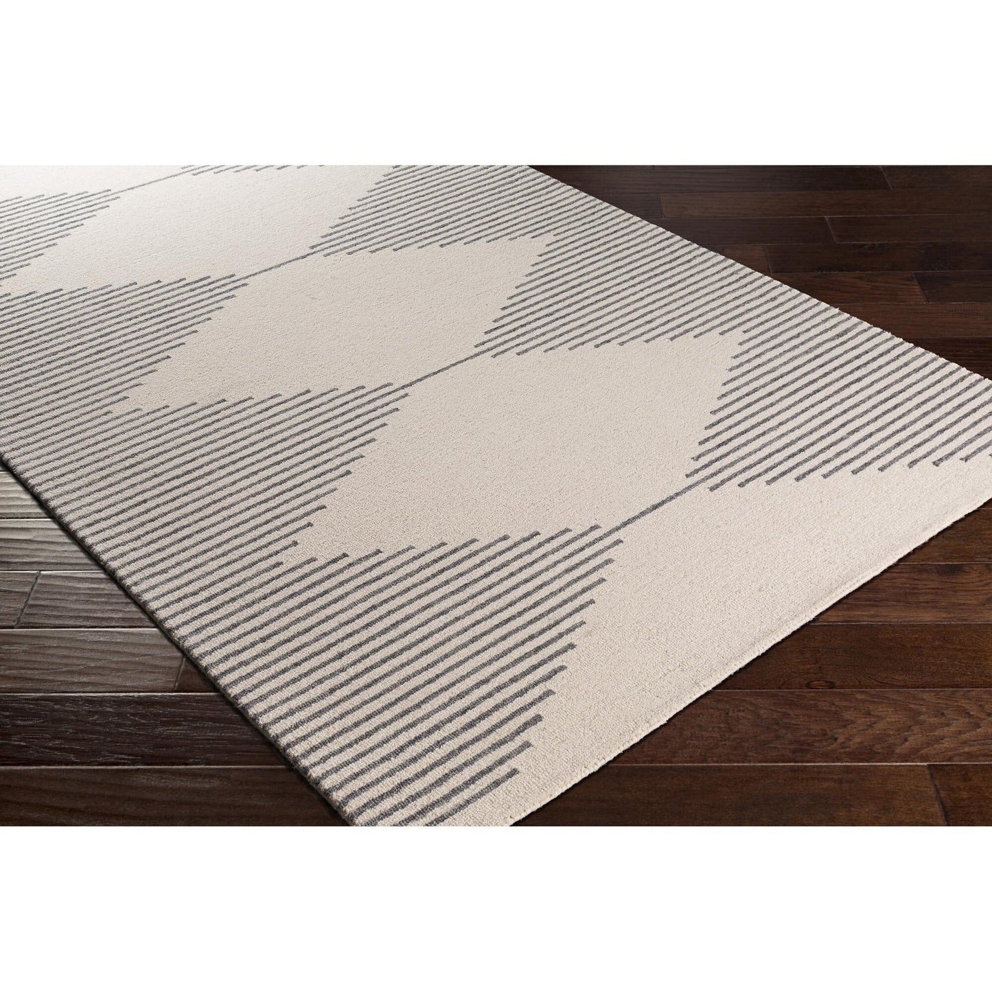 Livabliss Granada Minimalist Diamond Hand Tufted Area Rug