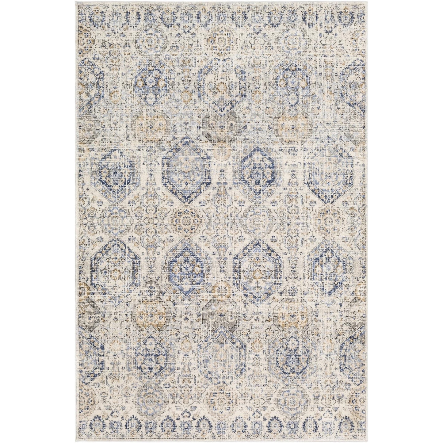 Livabliss Indigo Arts & Crafts Medallion Area Rug