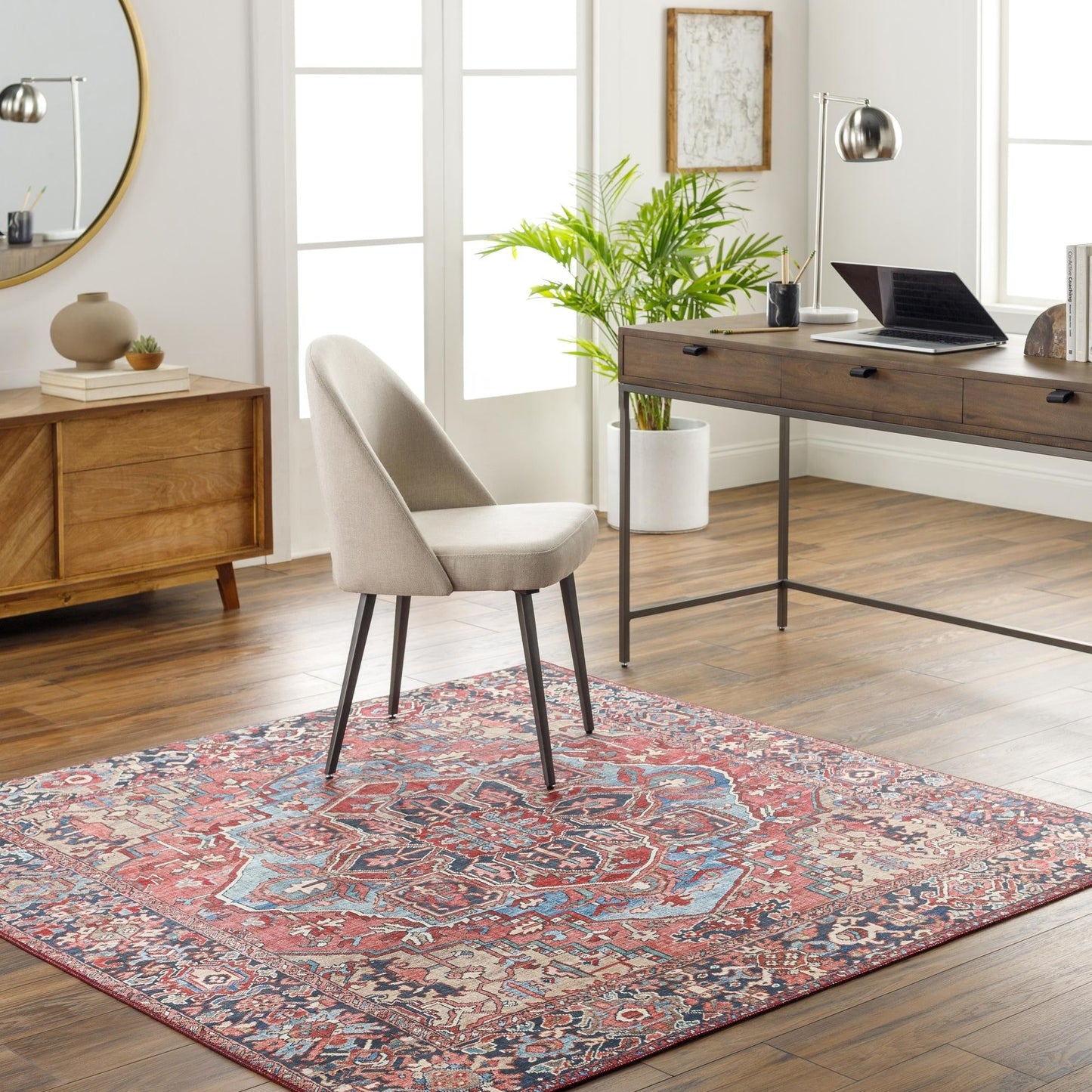 Livabliss Iris Updated Traditional Medallion Area Rug
