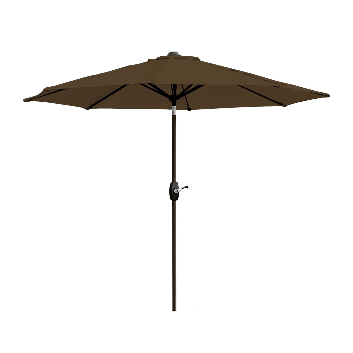 Lopes 9-foot Patio Umbrella with Bronze Finish Base Weight Stand Included