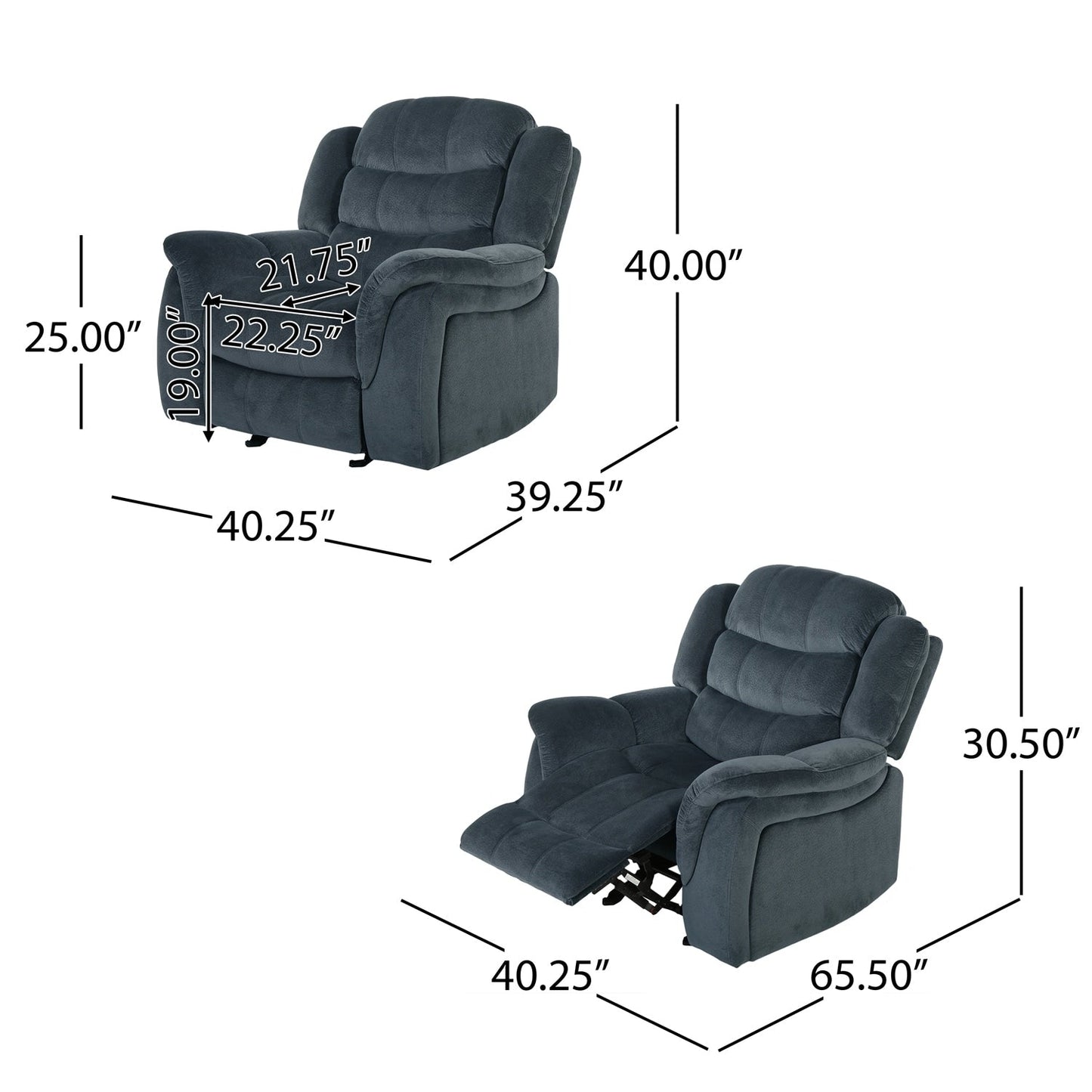 Fauteuil inclinable surdimensionné et luxueux pour une détente ultime