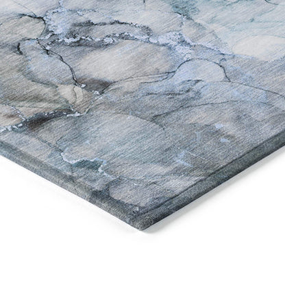 Machine Washable Indoor/ Outdoor Abstract Chantille Rug