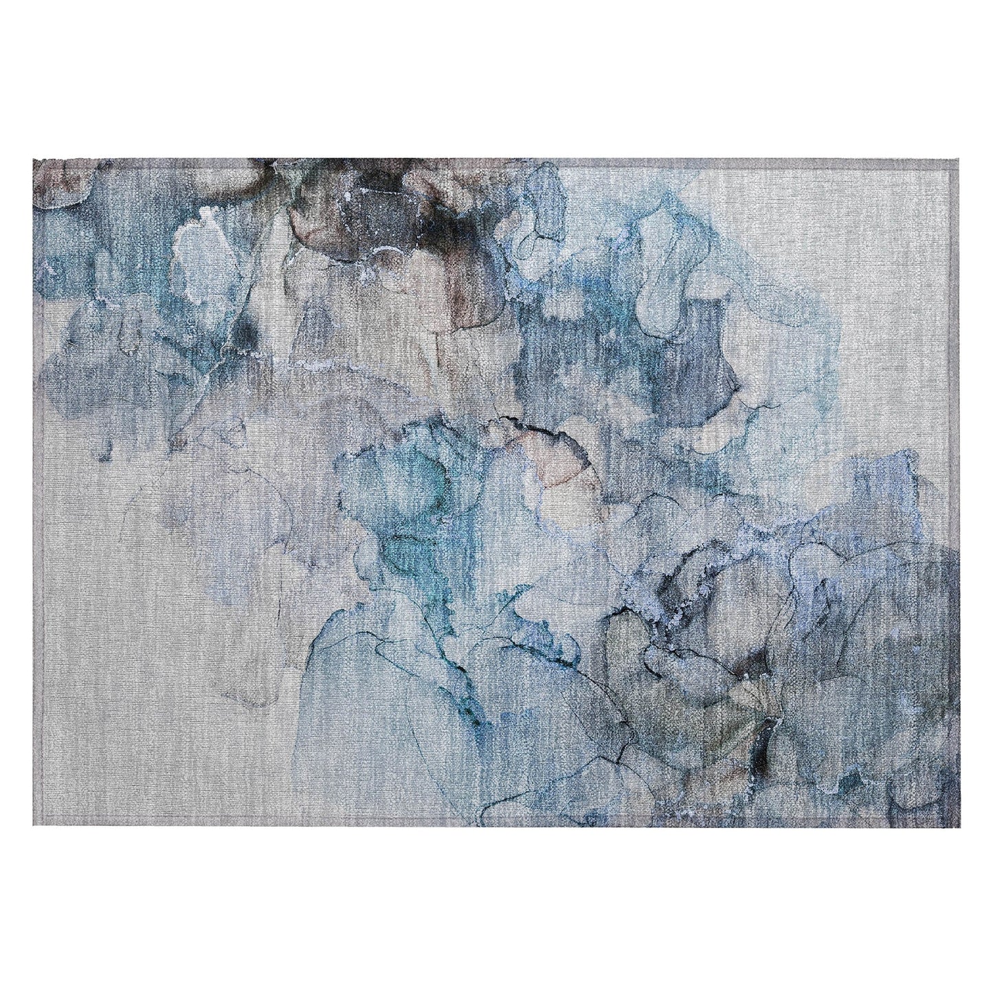 Machine Washable Indoor/ Outdoor Abstract Chantille Rug