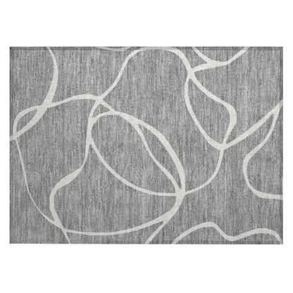 Machine Washable Indoor/ Outdoor Abstract Modern Chantille Rug