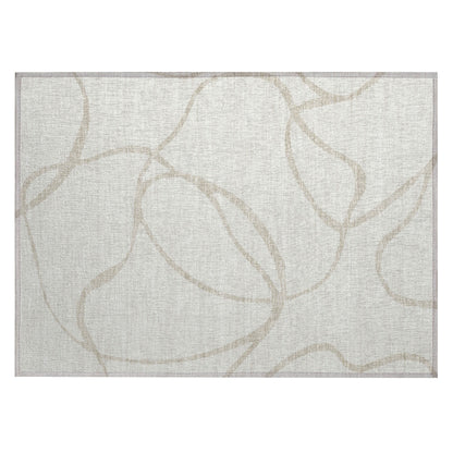 Machine Washable Indoor/ Outdoor Abstract Modern Chantille Rug