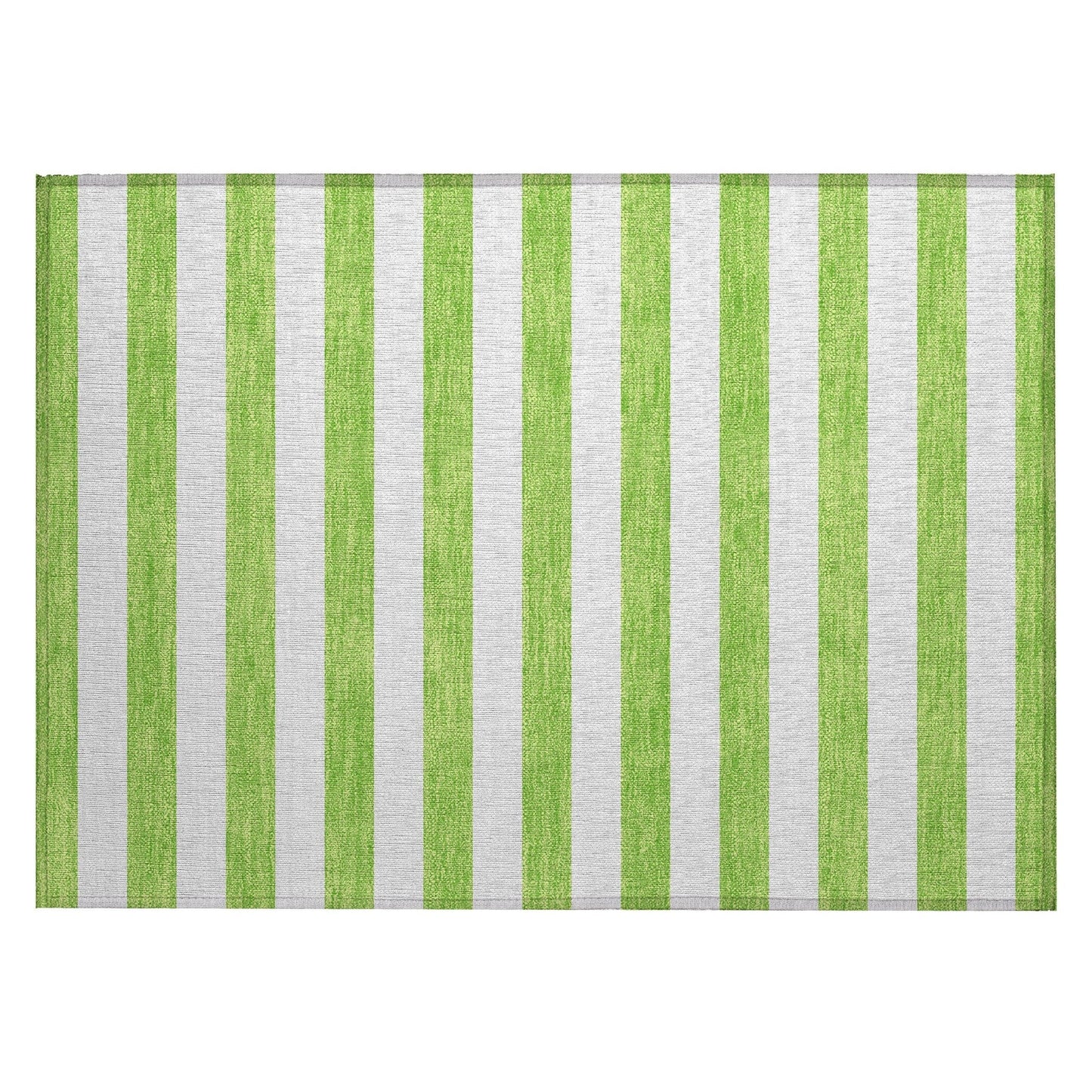 Machine Washable Indoor/ Outdoor Cabana Stripe Chantille Rug