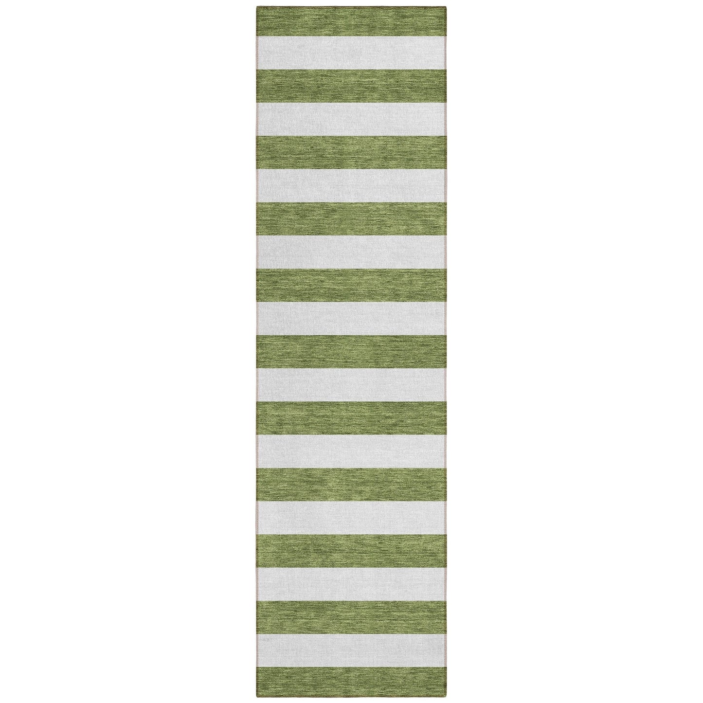 Machine Washable Indoor/ Outdoor Cabana Stripe Chantille Rug