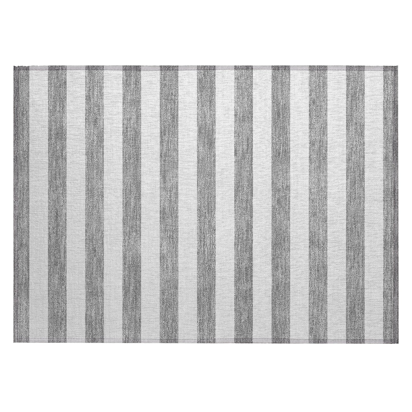 Machine Washable Indoor/ Outdoor Cabana Stripe Chantille Rug