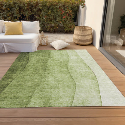 Machine Washable Indoor/ Outdoor Chantille Contemporary Ombre Rug