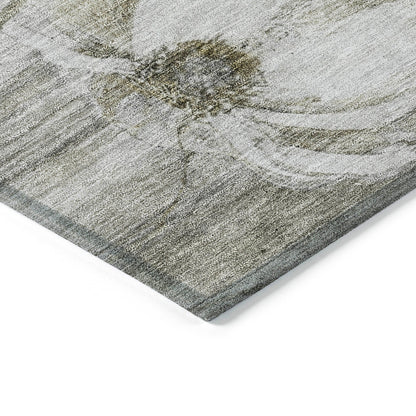 Machine Washable Indoor/ Outdoor Chantille Modern Floral Rug