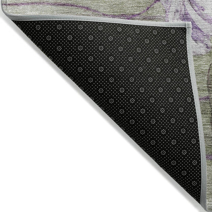 Machine Washable Indoor/ Outdoor Chantille Modern Floral Rug