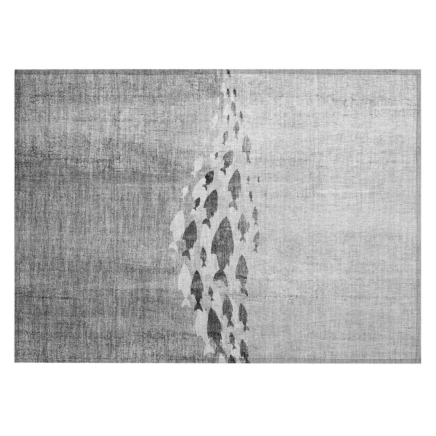 Machine Washable Indoor/ Outdoor Chantille Modern Sea Life Rug
