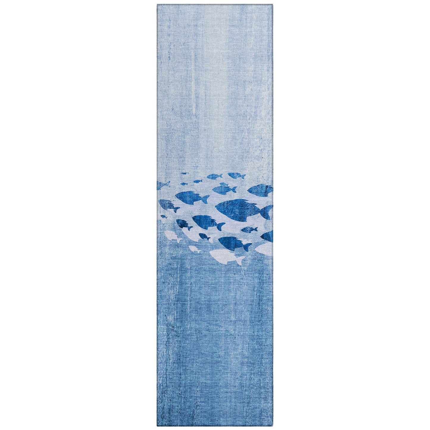 Machine Washable Indoor/ Outdoor Chantille Modern Sea Life Rug