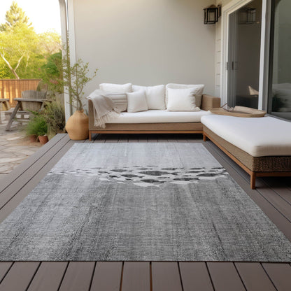 Machine Washable Indoor/ Outdoor Chantille Modern Sea Life Rug