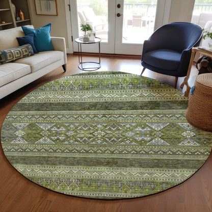 Machine Washable Indoor/ Outdoor Chantille Tribal Boho Rug