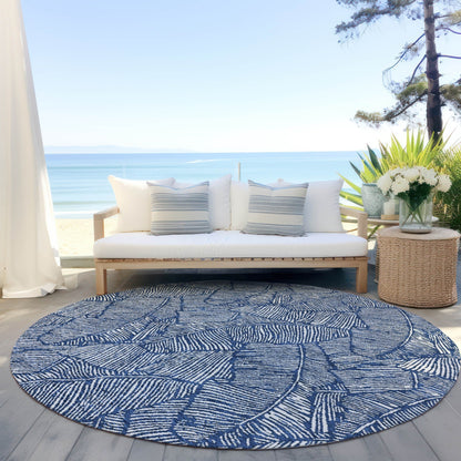 Machine Washable Indoor/ Outdoor Chantille Tropical Palm Rug