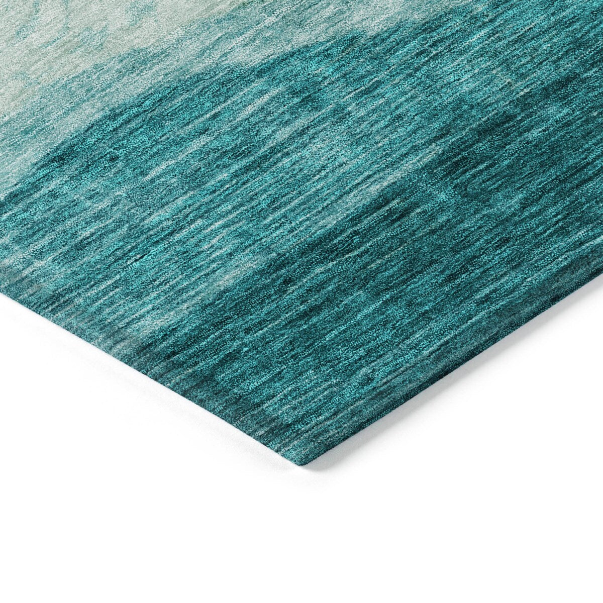 Machine Washable Indoor/ Outdoor Contemporary Waves Chantille Rug