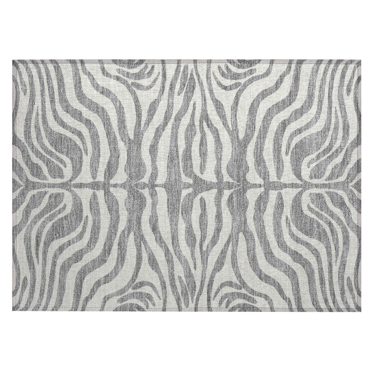 Machine Washable Indoor/ Outdoor Modern Animal Print Chantille Rug