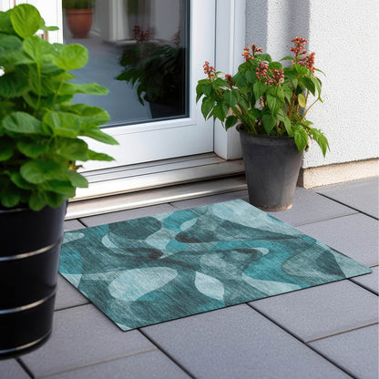 Machine Washable Indoor/ Outdoor Modern Chantille Rug