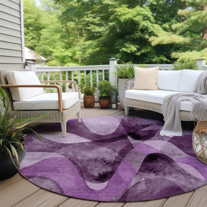 Machine Washable Indoor/ Outdoor Modern Chantille Rug