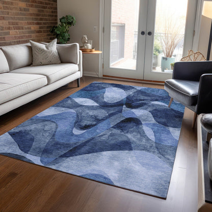 Machine Washable Indoor/ Outdoor Modern Chantille Rug