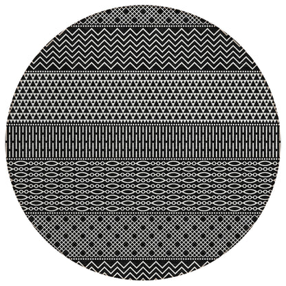 Machine Washable Indoor/ Outdoor Modern Stripes Chantille Rug