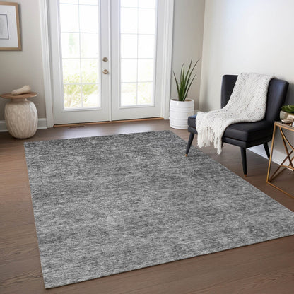 Machine Washable Indoor/ Outdoor Ombre Damask Chantille Rug