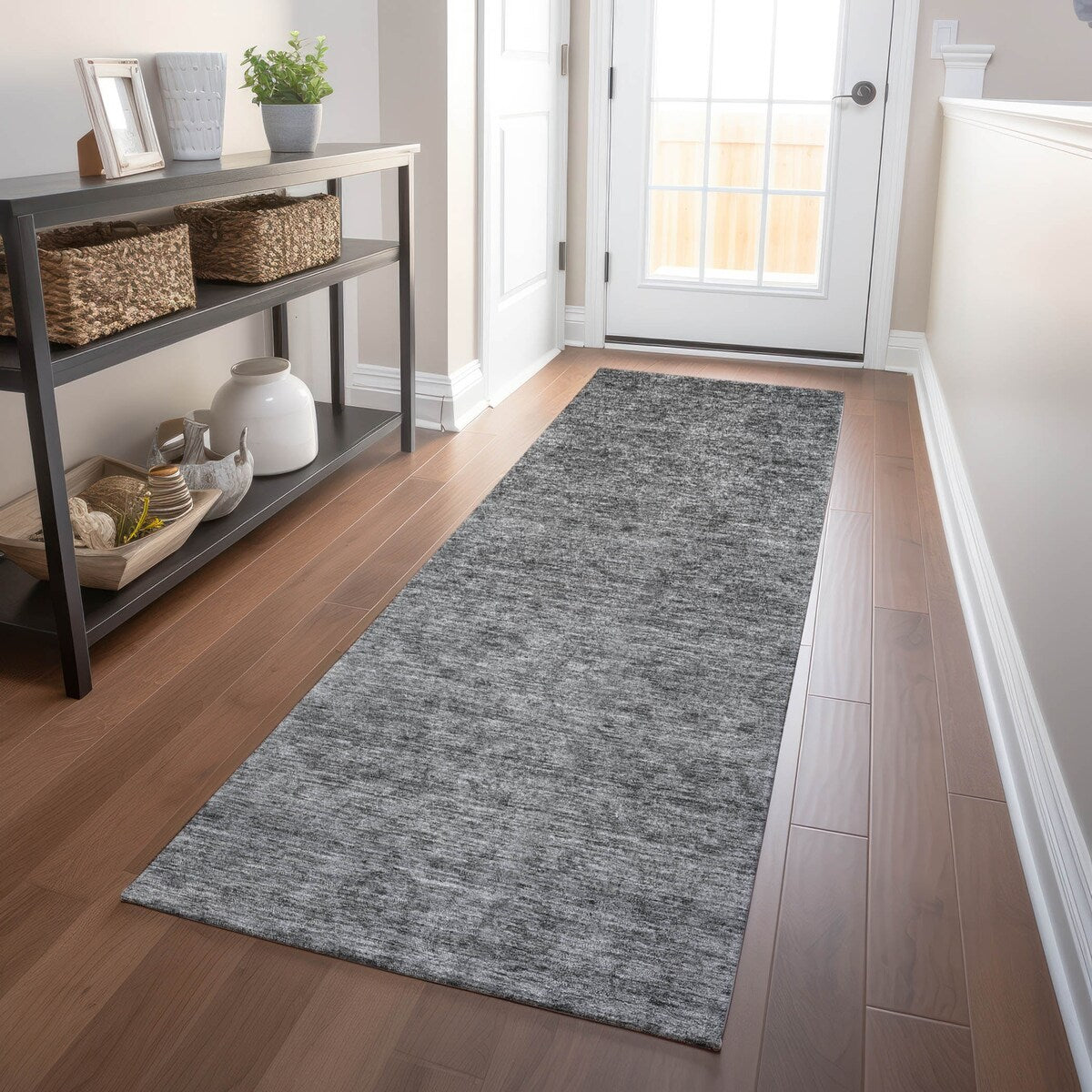 Machine Washable Indoor/ Outdoor Ombre Damask Chantille Rug