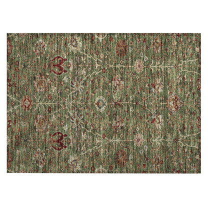 Machine Washable Indoor/ Outdoor Traditional Kashan Chantille Rug