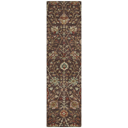 Machine Washable Indoor/ Outdoor Traditional Kashan Chantille Rug