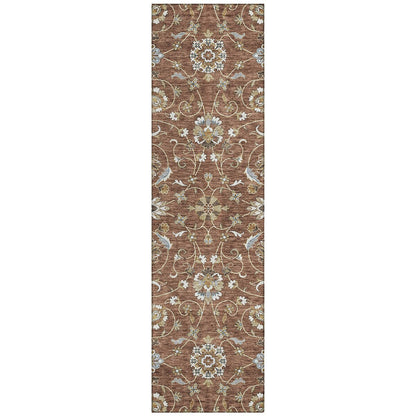 Machine Washable Indoor/ Outdoor Traditional KashanChantille Rug