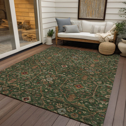 Machine Washable Indoor/ Outdoor Traditional Persian Chantille Rug