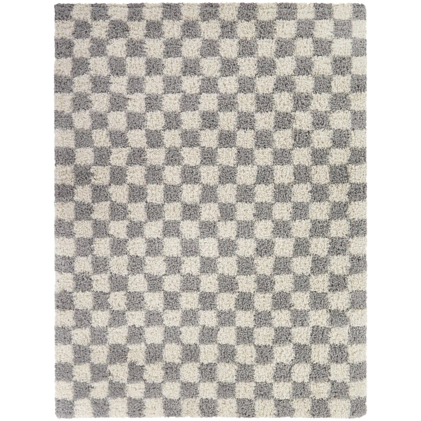 Mackie Checkered Shag Area Rug