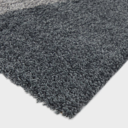 Merril Mid-century Modern Color Block Shag Area Rug